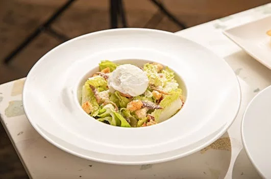 caesar salad crisp romaine croutons parmesan fresh